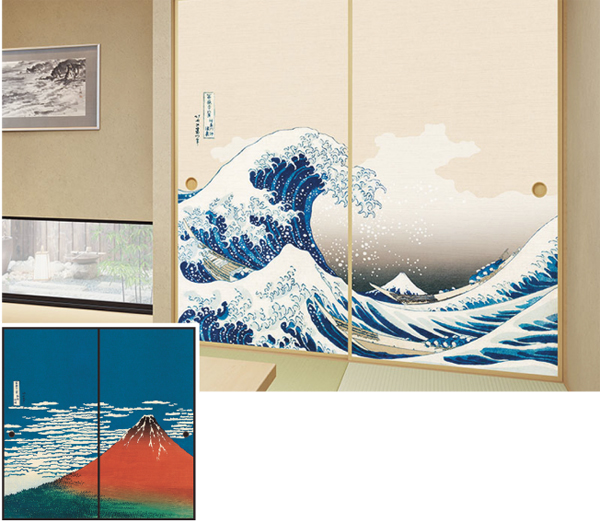 ルノン　葛飾北斎 冨嶽三十六景 襖紙集