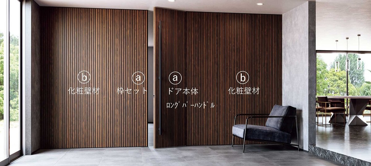 永大産業　「グランマジェスト グレインエレメント」 リブパネルデザイン（室内ドア・化粧壁材）