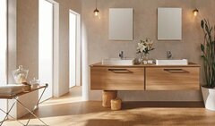 クリナップ、リビングのようにコーディネートできる洗面台