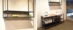 杉山製作所、ブラックアイアンの吊り棚