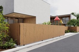 三協立山・三協アルミ社、サーモウッド使用の格子フェンス
