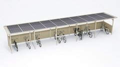 ダイケン、太陽光発電が可能な駐輪場屋根