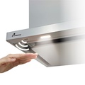 パーパス、タッチレスセンサーライト搭載のレンジフード