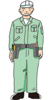 上下揃いの作業服がベスト