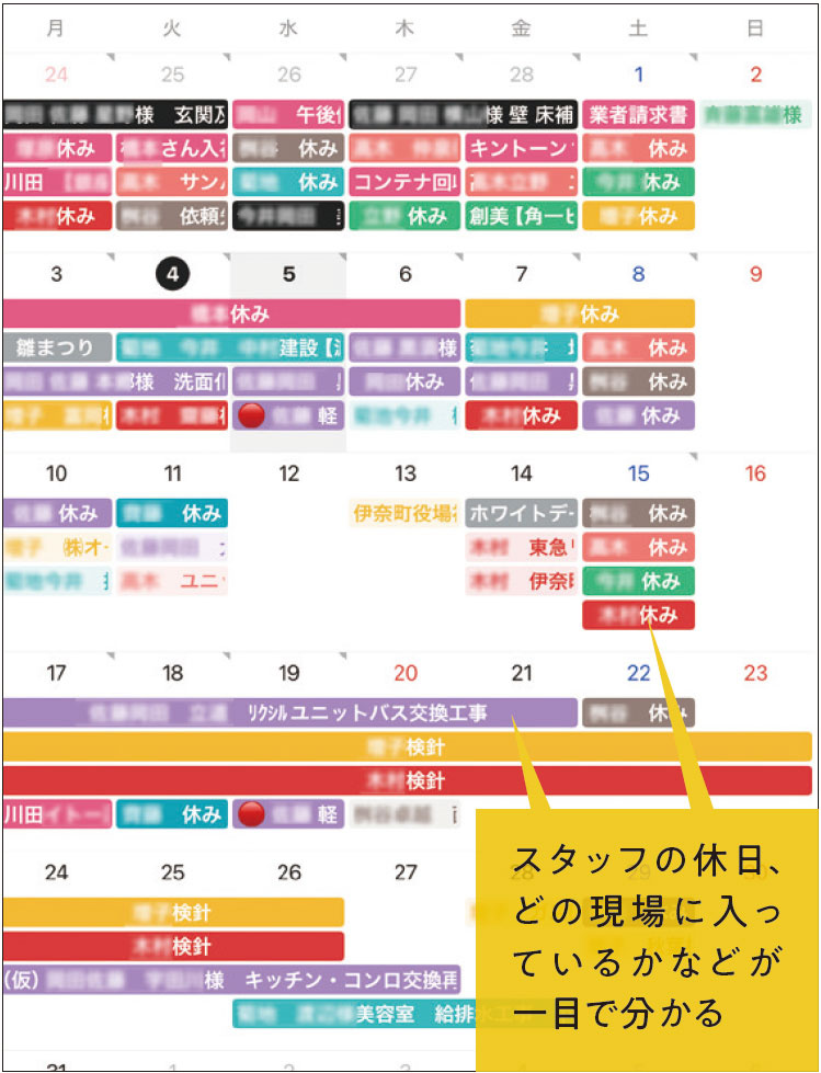 タイムツリーを使ったスケジュール管理
