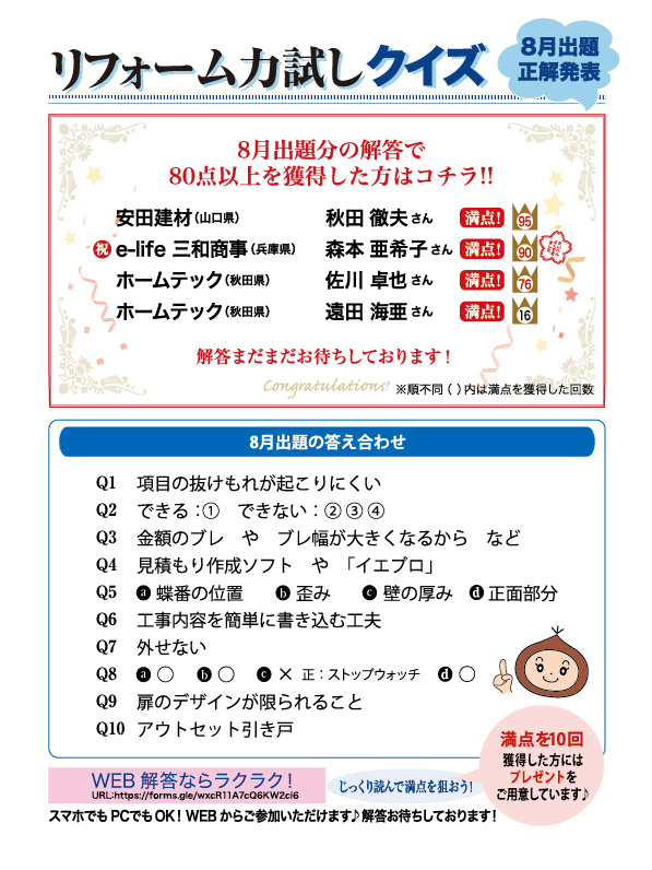 クイズ正解＆高得点者発表_8月出題分
