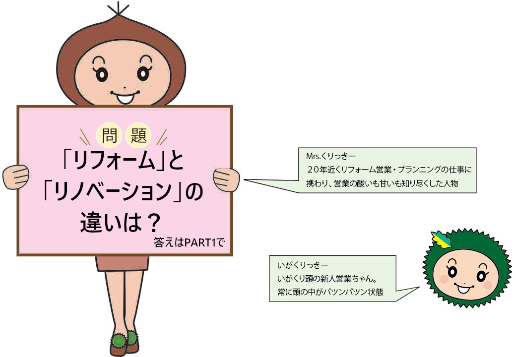 「リフォーム」と 「リノベーション」の 違いは?