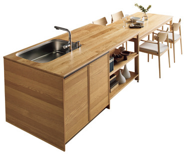 クリナップ 天然木ワークトップで バリエーション拡充