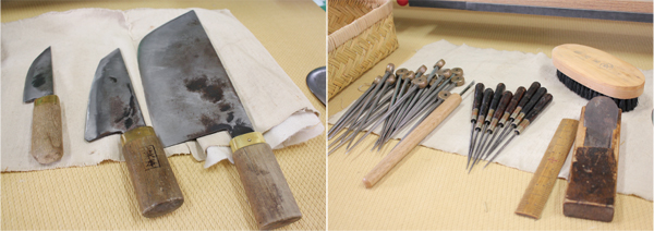葉本さん愛用の道具