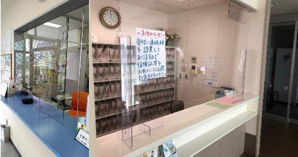 創新化工　飛沫防止パネル施工例