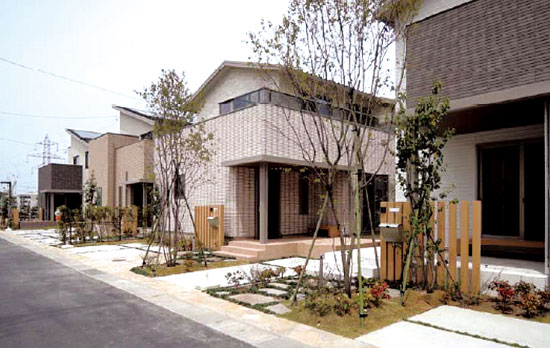 実証住宅の町並み