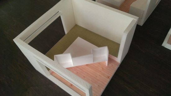 製作も自社で行う精巧な部屋の模型