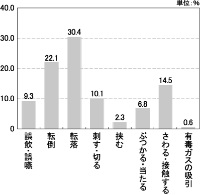 家庭内事故の内容（65歳以上）