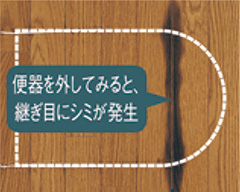 床にできた「尿シミ」が悪臭の元