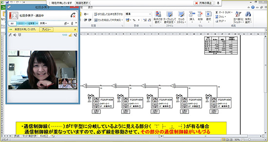 現場から社内にTV電話できる「リンク」