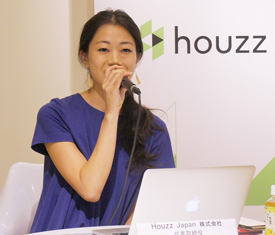 会見するhouzz加藤愛子社長