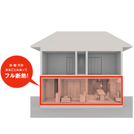 LIXIL　1階をフル断熱