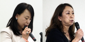 積水ハウスリフォーム東日本　宇野恵子店長（左）スウェーデンハウス　内藤ユウ子さん（右）