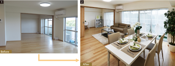 ホームステージングジャパン　家具もインテリアもない中古住宅では購入後の生活イメージがなかなかわかない