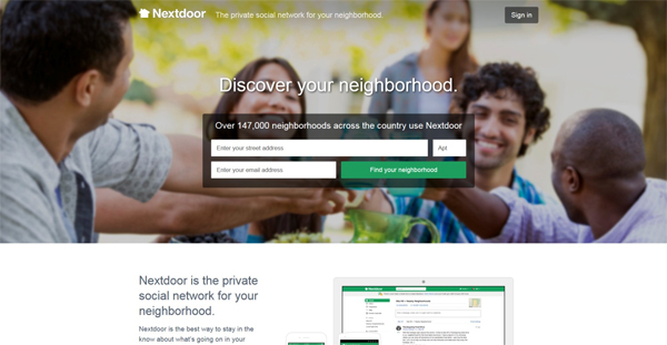 Nextdoorのサイト