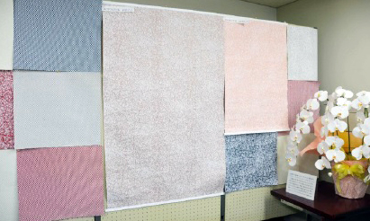 関西ペイント　越前漆喰和紙壁紙の試作品
