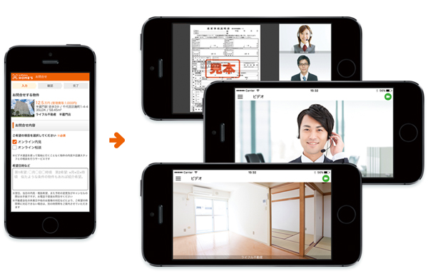 LIFULL　ビデオ通話で不動産会社と確認