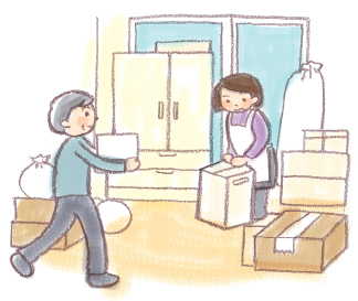 荷物の移動は具体的に指示を