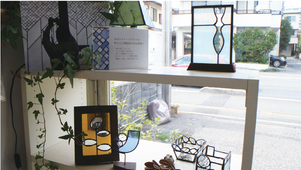 うたたね工房　店内で販売しているステンドグラス