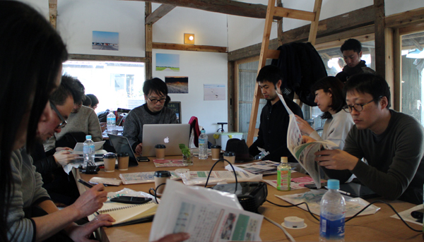 創造系不動産　全会員が参加した初の会議では、プロジェクトのPR方法などを議論した