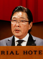 タカラスタンダード　2019年経営方針を発表する渡辺岳夫社長