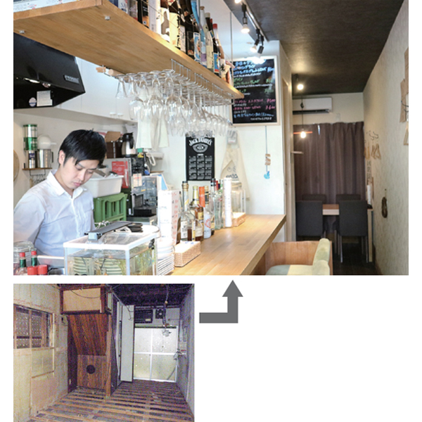 長屋を飲食店が入るテナントに（ジェクトワンの事例）