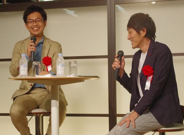 日本屋根外装工事協会　ハンズシェアの内山達雄社長と本紙報道部長・福田による対談