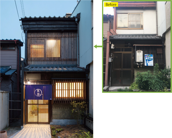 林泰介建築研究所　築70年以上の長屋を民泊施設に改装