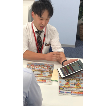 フレッシュハウスはiPadで営業活動を行う
