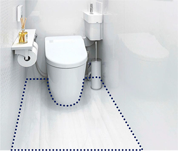 トイレの防臭性、清掃性を向上することができる