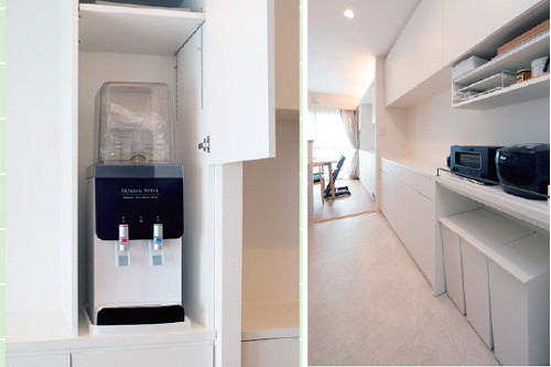 北王　ウォーターボトルが入る収納棚も設置