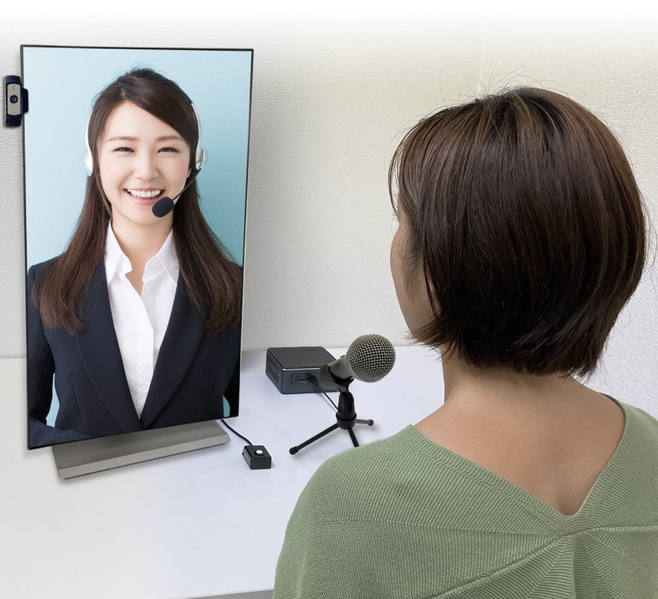 ギンガシステム　オンライン相談システム「テレ窓」の使用イメージ