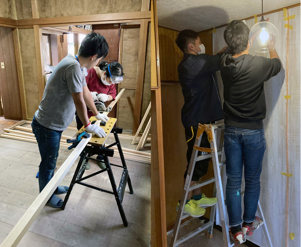 Renovate Japan　空き家をシェアハウスへ改修している様子1