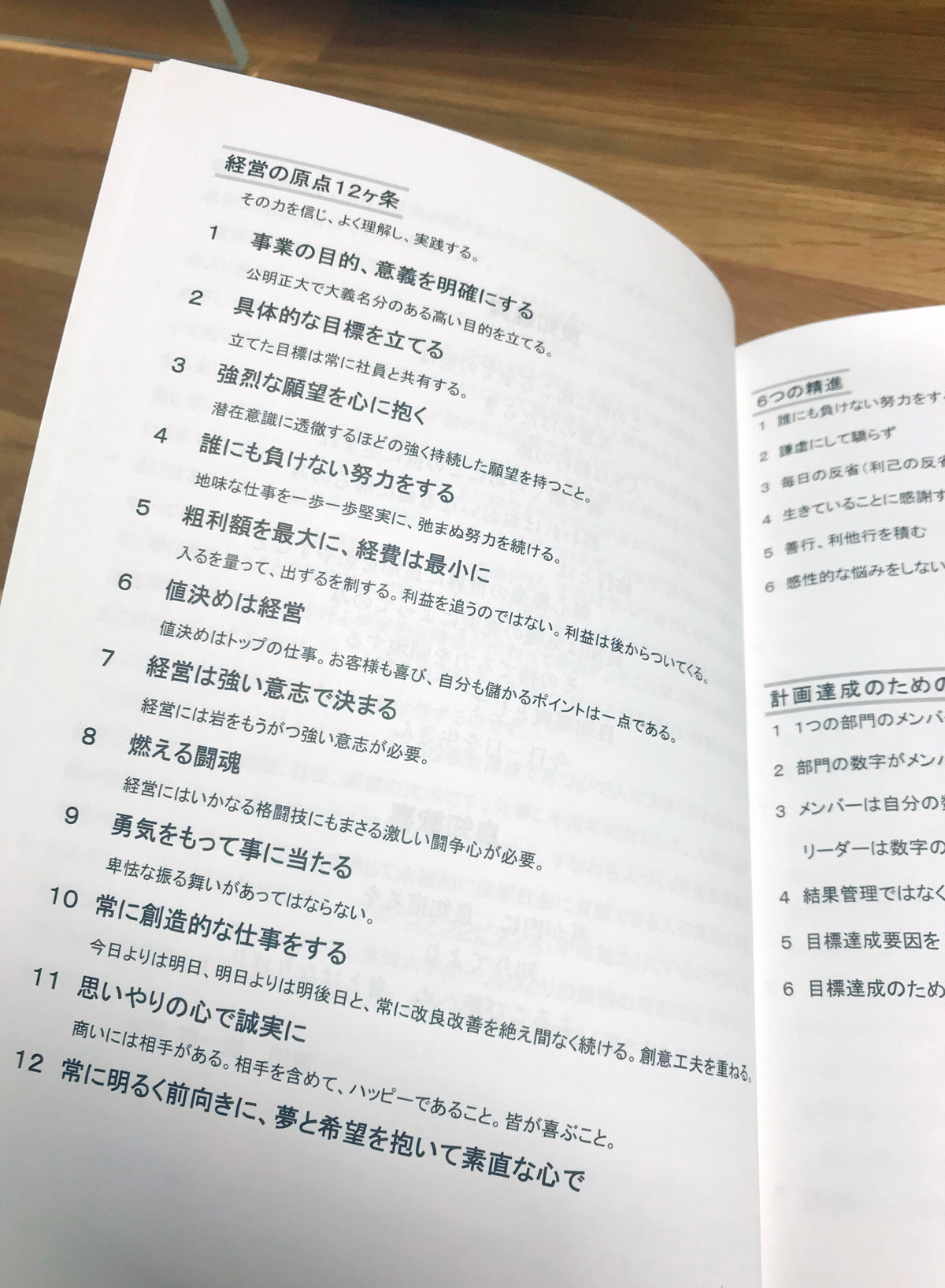 住環境ジャパン　「経営の原点12ヶ条」と題したテーマ一覧