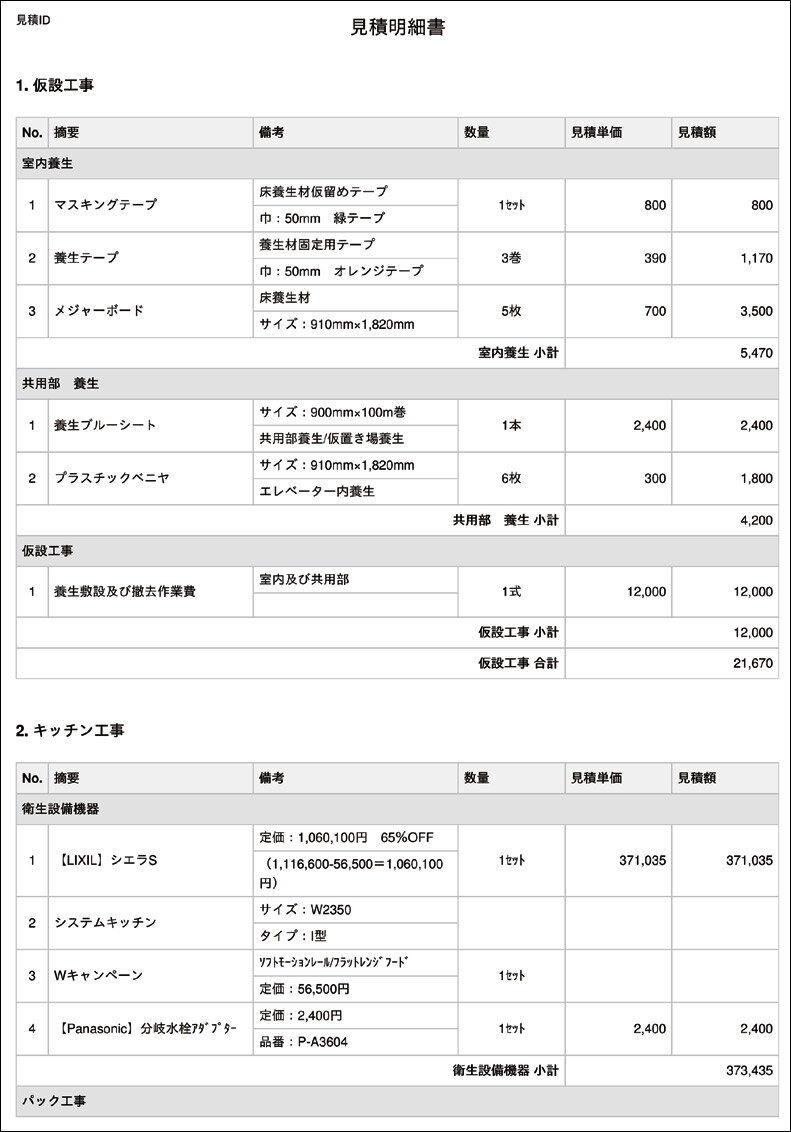 イズ　養生の内容まで細かく記載