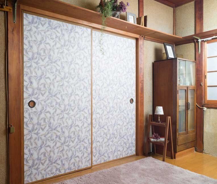 友安製作所　「Garden in PARIS」に張り替えた築40年の和室