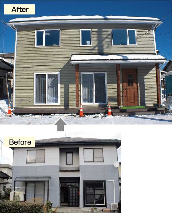 北洲　北上市のモデルハウスの外観の変化