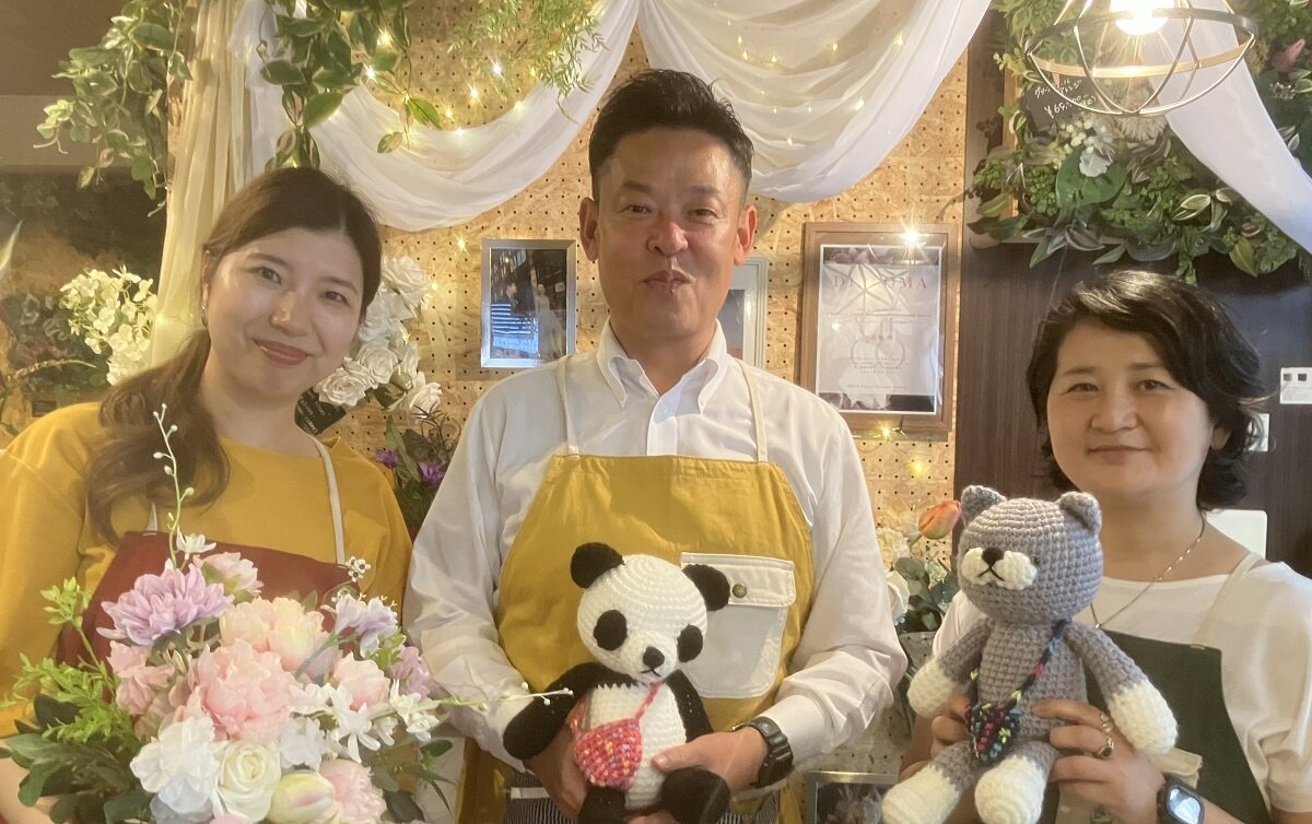 和以美　左からフローリストの米須楓氏、阿部文彦氏、和田友里子氏　