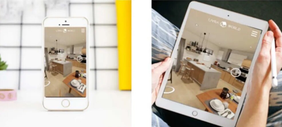 岡田工業　バーチャル住宅展示場「LIVRA WORLD」の使用イメージ