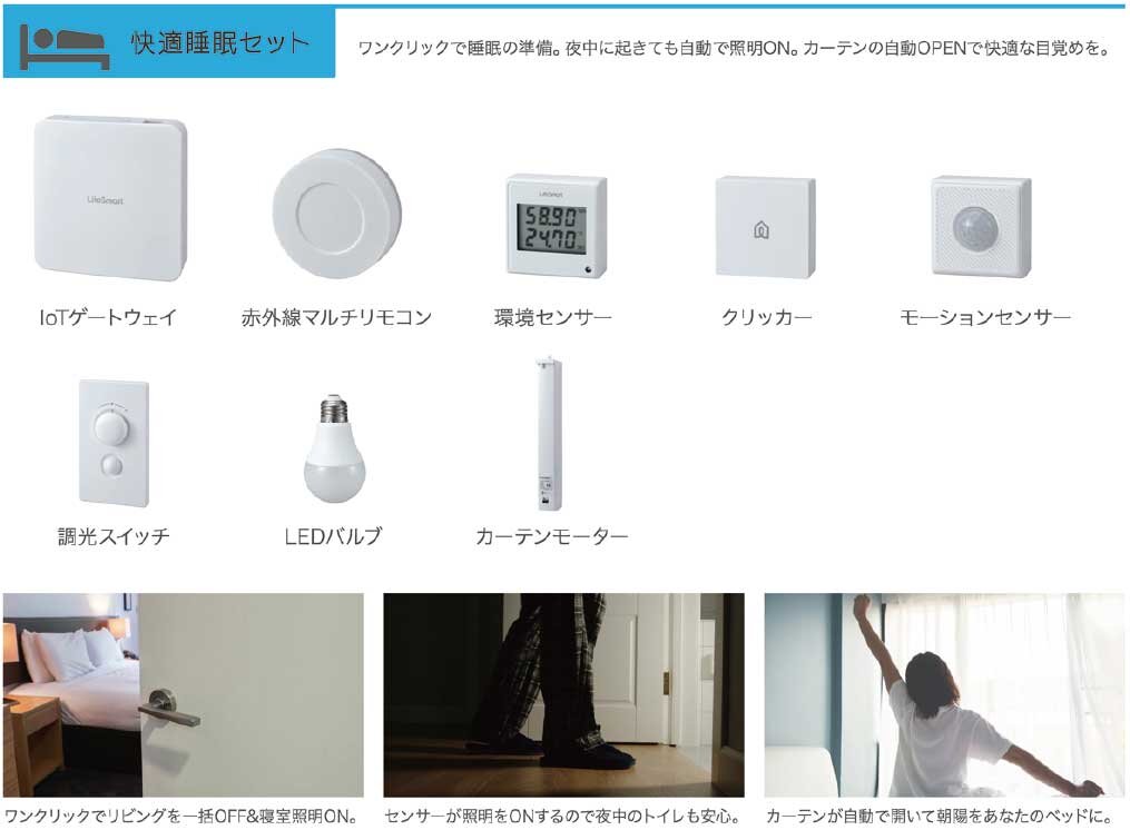 朝日トータルマネージメント　家族構成や必要な機能による選べる4つのセットを用意