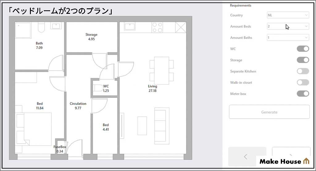 Make House　AIが実際に作り出したプラン