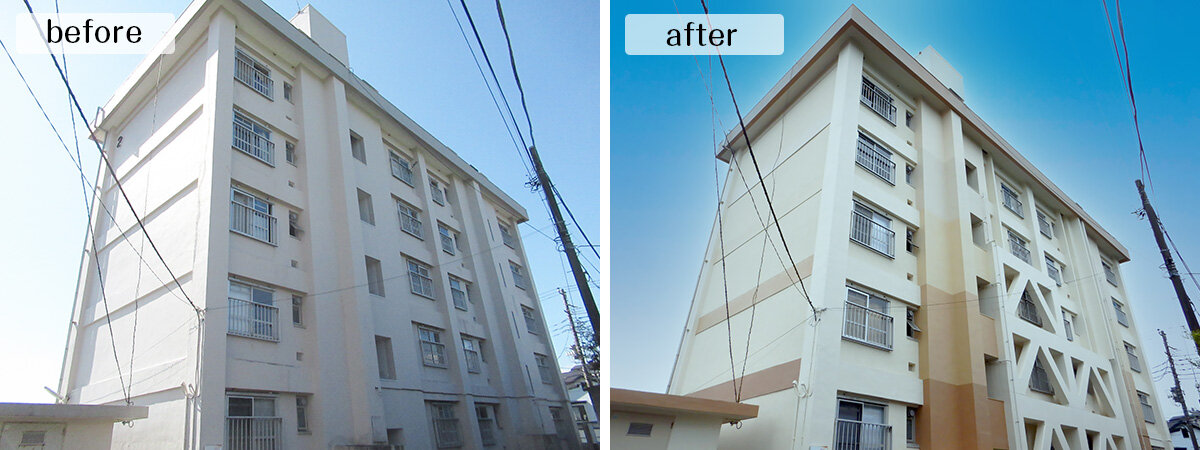 神奈川県住宅供給公社　住みながら耐震補強をした不入斗第一