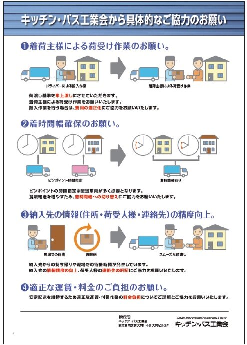 キッチン・バス工業会　同会が発表したお願い