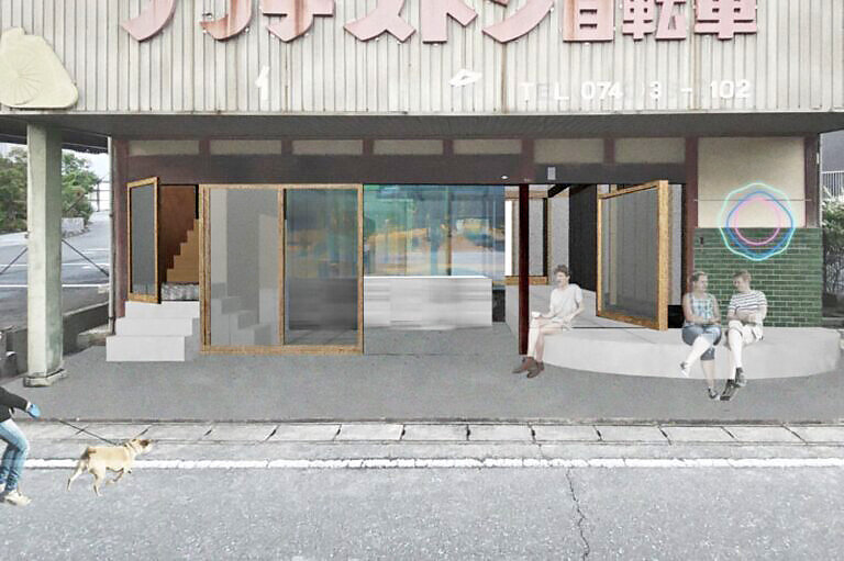 澤村　もともとは町の自転車店で、味わいあるブリヂストンの看板はそのまま残す予定