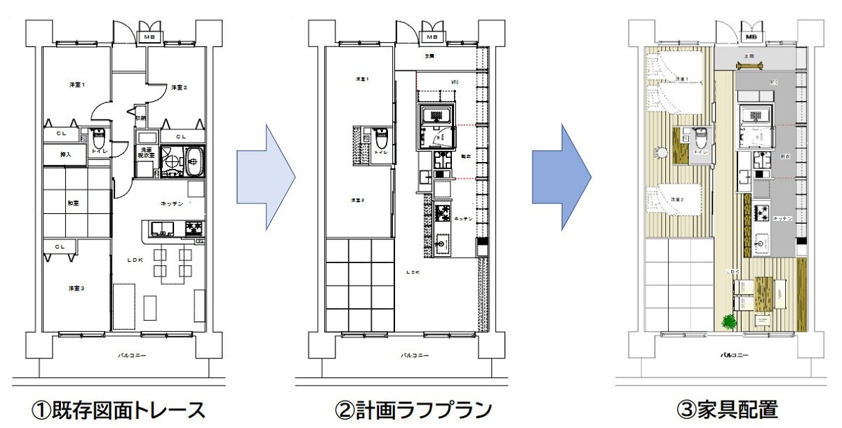 良品計画　良品計画が提供する図面。物件情報から家具の配置方法まで提案可能